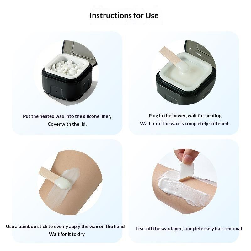 Hair Care Kit - Mini Wax Heater Machine Siliconen Kom