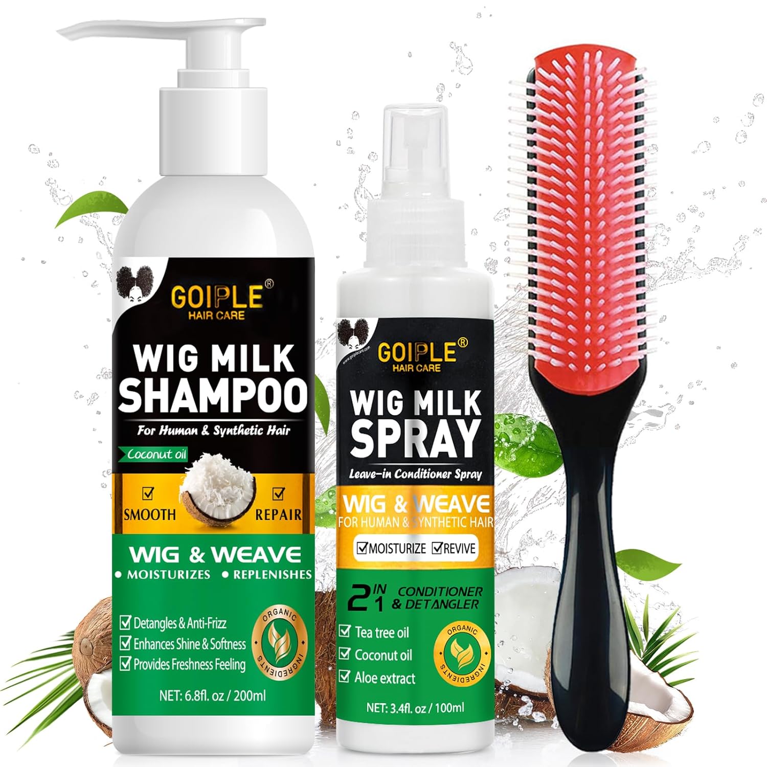 Hair Care Kit - GOIPLE 3-in-1 Haarverzorgingsset met Shampoo, Conditioner